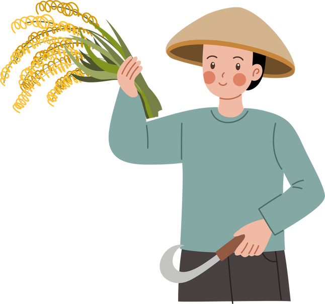 Indonesian farmer clipart